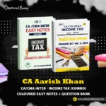 CA/CMA Inter - Direct Tax (Income Tax) Colored Easy Notes & Question Bank (Combo) by CA Aarish Khan for Jan 26 Exams