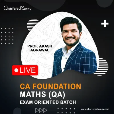 CA Foundation - Maths QA (Exam Oriented Batch) LIVE by Prof. Akash Agrawal