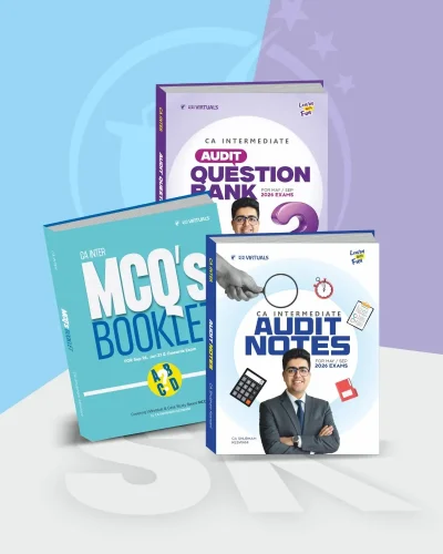 CA Inter - Audit Notes, Question Bank & MCQ Booklet (COMBO) by CA Shubham Keswani Applicable